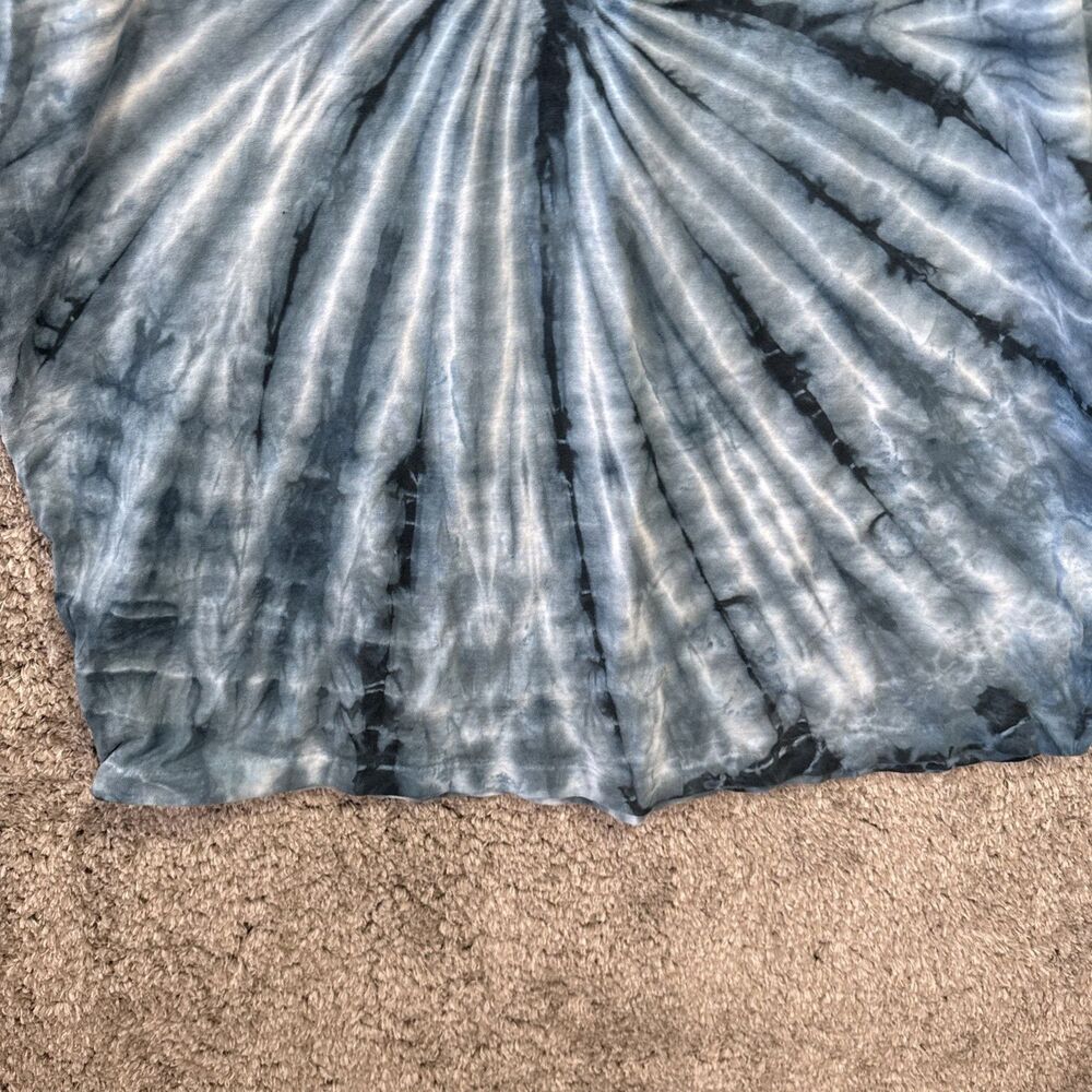 Vintage Xtreme Tie Dye Single Stitch T Shirt Blue 90s Embroidered Logo No Size - Picture 11 of 12
